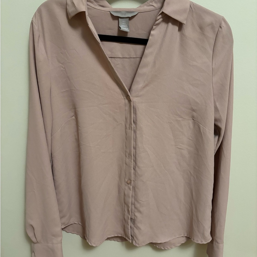 H&M Light Pink Button Down Shirt